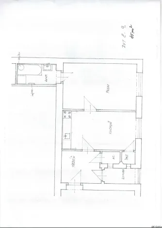 Pronájem bytu 2+kk, Praha - Michle, Pobočná, 45 m2