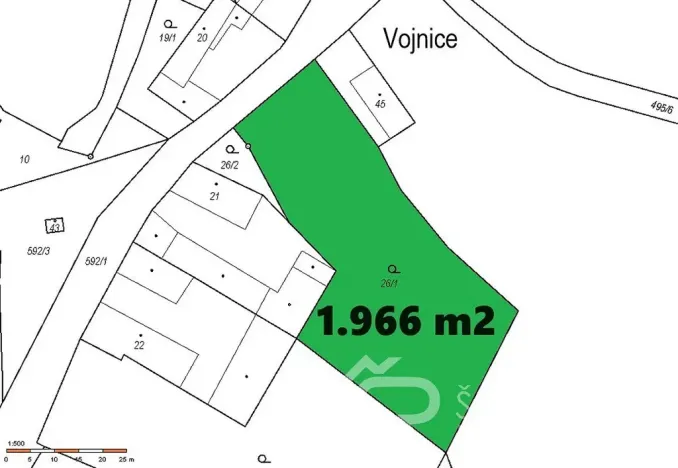 Prodej pozemku, Volenice, 1966 m2