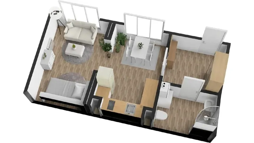 Prodej bytu 1+kk, Doksy, Dalibora z Myšlína, 46 m2