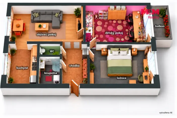 Prodej bytu 3+1, Nové Město nad Metují, Malecí, 57 m2