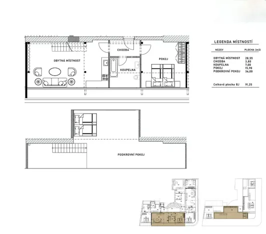 Pronájem bytu 2+kk, Děčín, Plzeňská, 91 m2