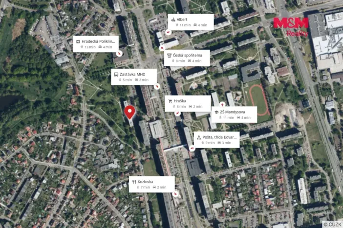 Prodej bytu 2+1, Hradec Králové - Nový Hradec Králové, třída Edvarda Beneše, 61 m2