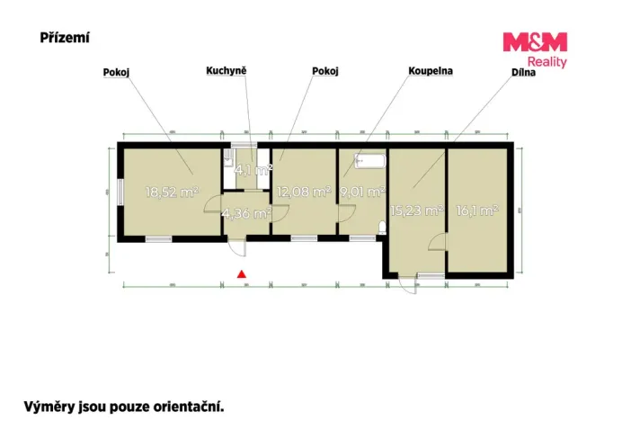 Prodej rodinného domu, Křenice, 90 m2