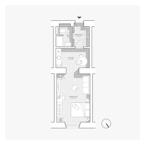 Pronájem bytu 1+kk, Praha - Žižkov, Štítného, 36 m2