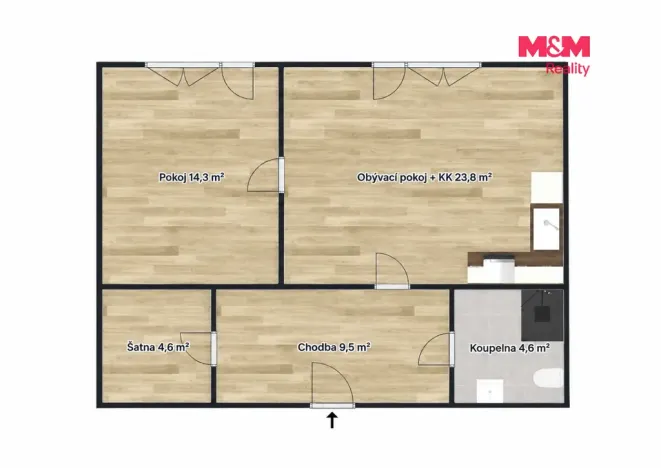 Pronájem bytu 2+kk, Nymburk, Dlouhá třída, 57 m2