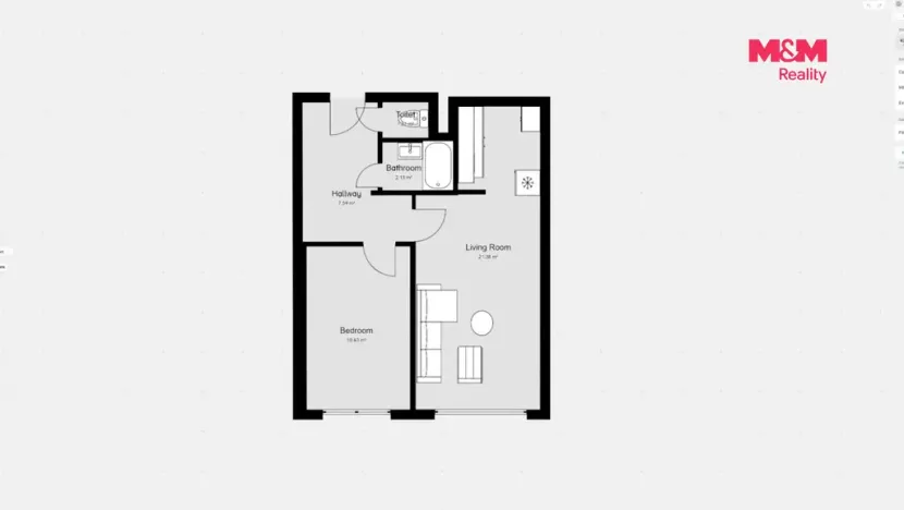 Prodej bytu 2+kk, Praha - Stodůlky, Amforová, 44 m2
