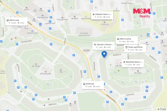 Prodej bytu 2+kk, Praha - Stodůlky, Amforová, 44 m2