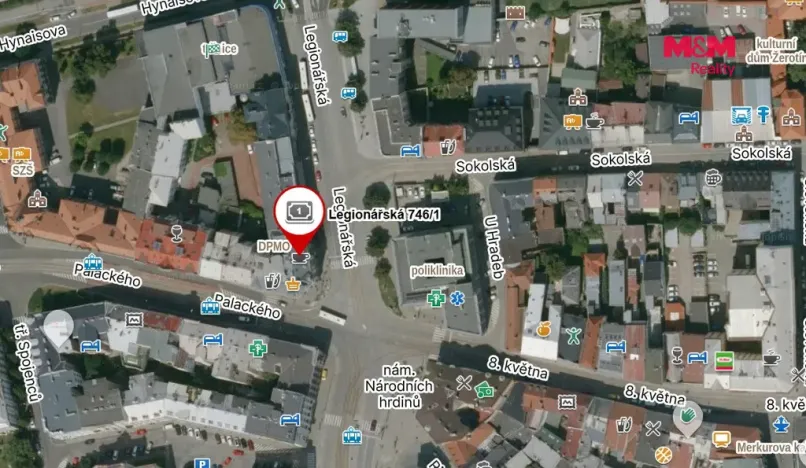 Pronájem bytu 1+kk, Olomouc, Legionářská, 25 m2