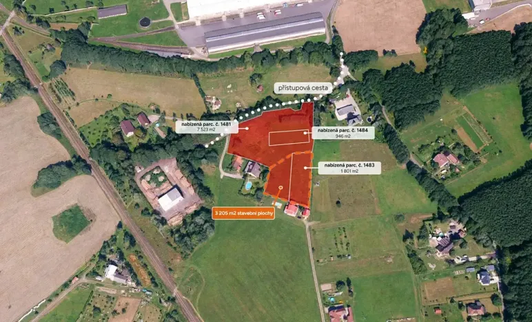 Prodej pozemku pro bydlení, Hnojník, 10270 m2