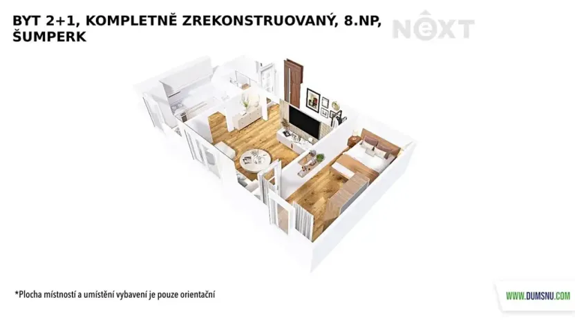 Pronájem bytu 2+1, Šumperk, Jugoslávská, 46 m2