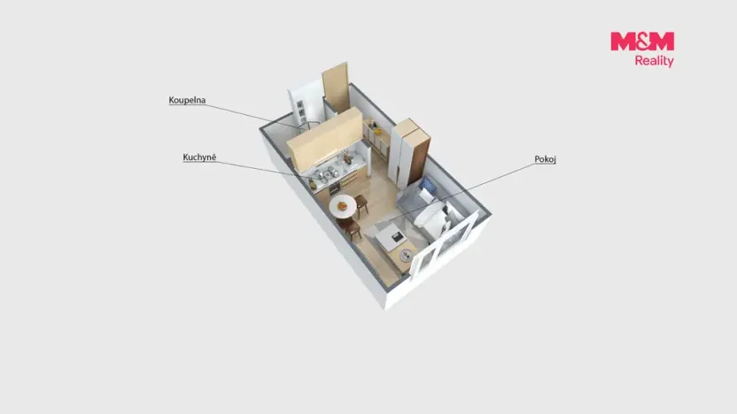 Prodej bytu 1+kk, Děčín - Děčín I-Děčín, Pohraniční, 19 m2