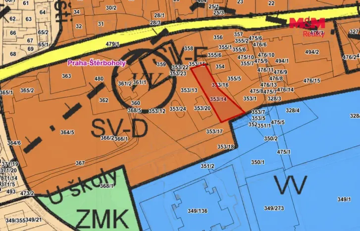 Prodej pozemku pro bydlení, Praha, U školy, 876 m2