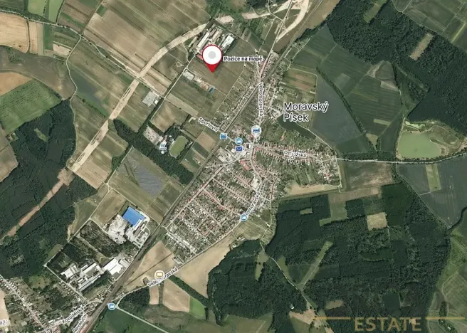 Prodej podílu komerčního pozemku, Moravský Písek, 1525 m2