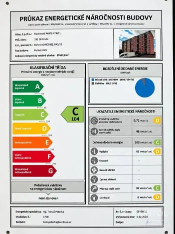 Prodej bytu 3+kk, Praha - Bohnice, Radomská, 57 m2
