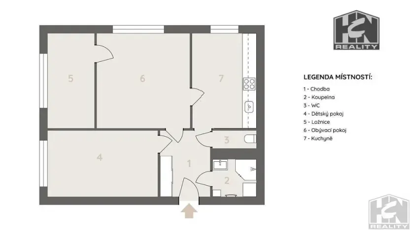 Prodej bytu 3+1, Tanvald, Horská, 59 m2