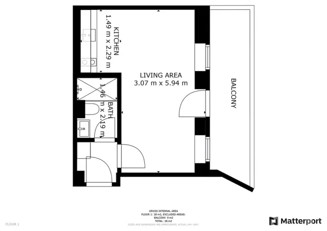 Pronájem bytu 1+kk, Praha - Libeň, Kotlaska, 25 m2