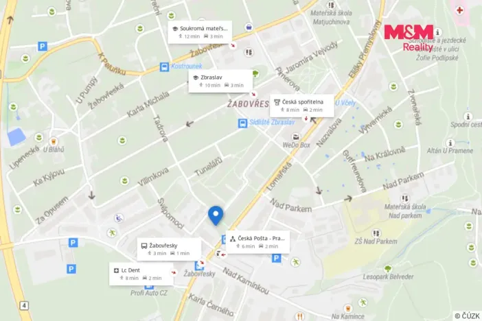 Pronájem bytu 3+kk, Praha - Zbraslav, Elišky Přemyslovny, 52 m2