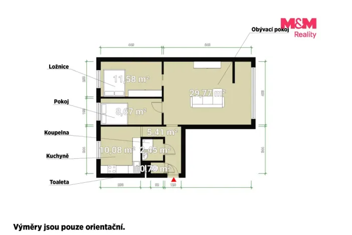 Prodej bytu 3+1, Plzeň - Bolevec, Studentská, 70 m2