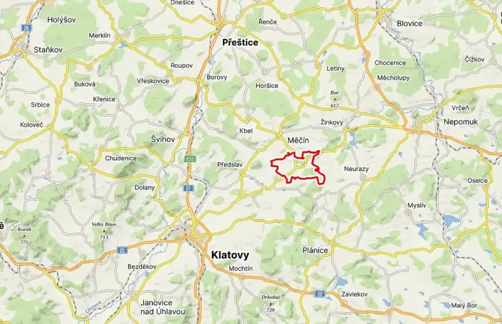 Prodej pole, Měčín, 5443 m2