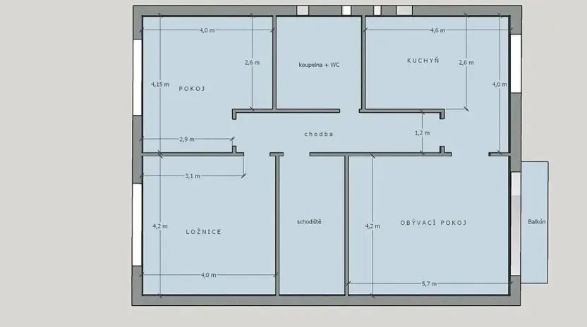 Pronájem bytu 3+1, Hlučín, Vřesinská, 90 m2