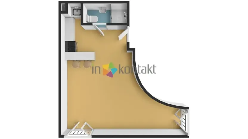 Pronájem bytu 1+kk, Brno, Zlínská, 30 m2