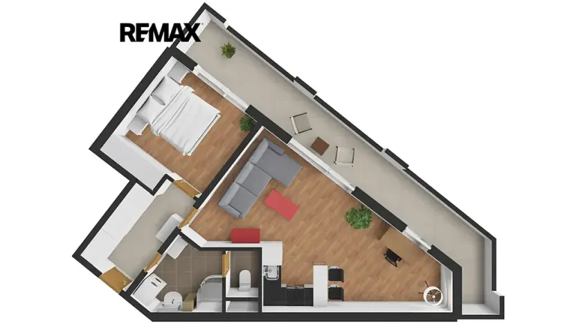 Pronájem bytu 2+kk, Praha - Zličín, Sazovická, 48 m2
