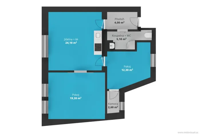 Pronájem bytu 3+kk, Praha - Zbraslav, U Národní galerie, 68 m2
