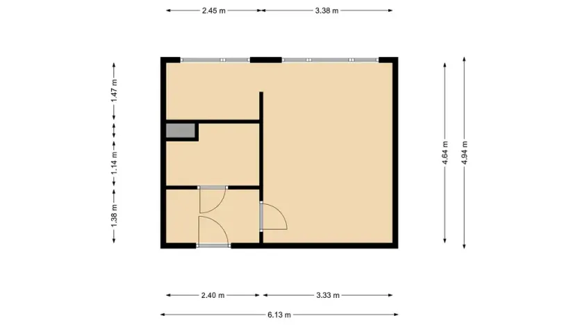Prodej bytu 1+kk, Most, U Stadionu, 26 m2
