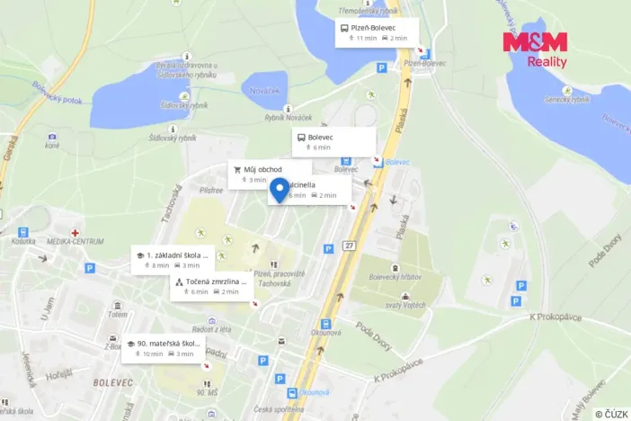 Pronájem bytu 3+1, Plzeň - Bolevec, Tachovská, 62 m2